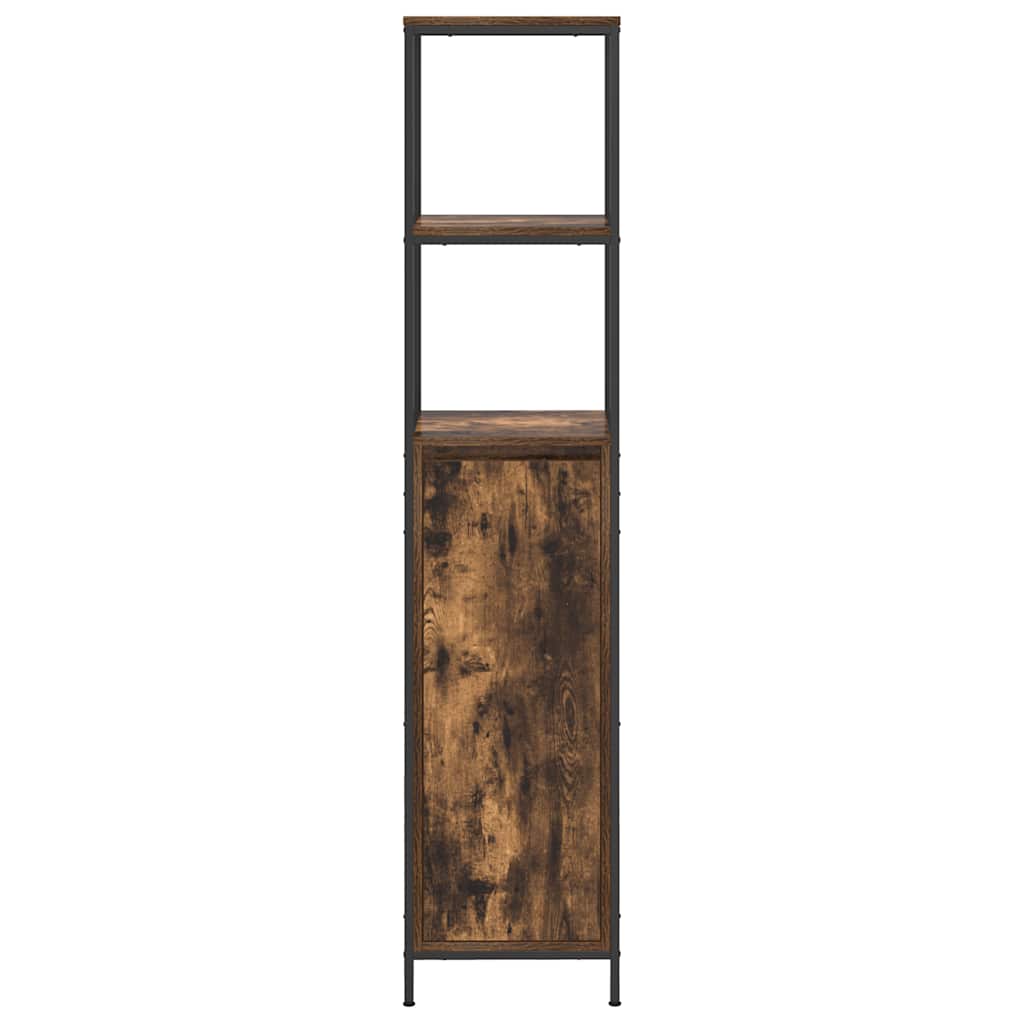 vidaXL Badschrank mit Regalen Räuchereiche 36x35x165 cm