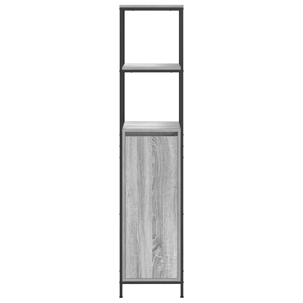 vidaXL Badschrank mit Regalen Grau Sonoma 36x35x165 cm