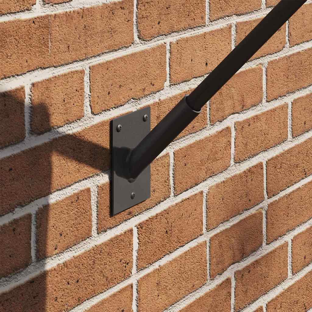 vidaXL Fahnen Pole Holde Schwarz 10,5 x 7,5 x 0,25 cm Stahl
