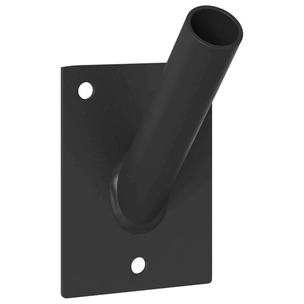 vidaXL Fahnen Pole Holde Schwarz 10,5 x 7,5 x 0,25 cm Stahl