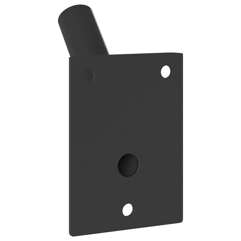 vidaXL Fahnen Pole Holde Schwarz 10,5 x 7,5 x 0,25 cm Stahl