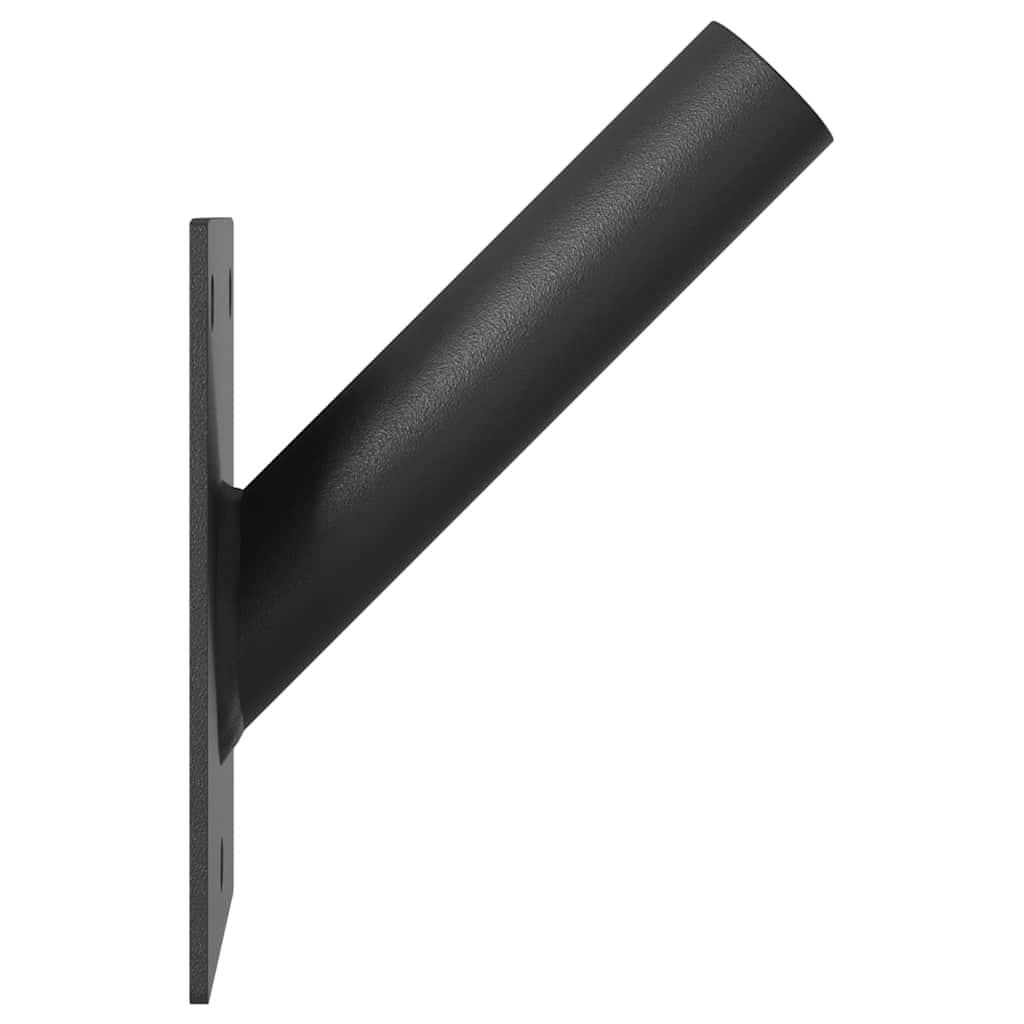 vidaXL Fahnen Pole Holde Schwarz 10,5 x 7,5 x 0,25 cm Stahl