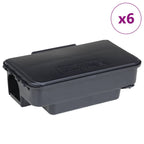 vidaXL Mausefallen 6 Stk. Schwarz 22x12,5x7,5 cm