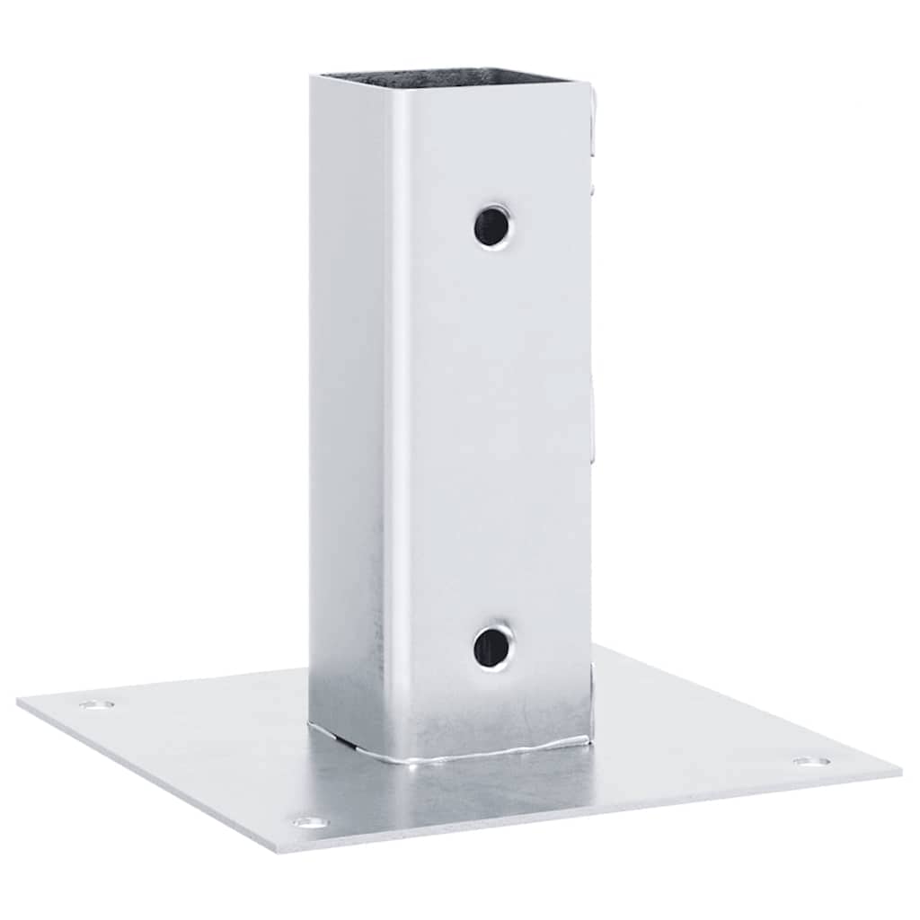 vidaXL Pfostenträger Quadratisch 4Stk. Silber 46x46mm Verzinkter Stahl