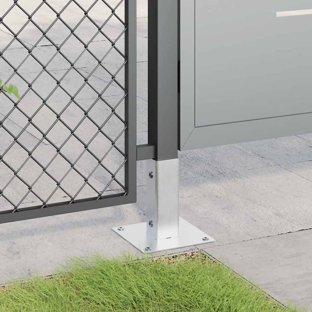 vidaXL Pfostenträger Quadratisch 4Stk. Silber 46x46mm Verzinkter Stahl
