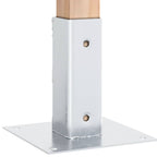vidaXL Pfostenträger Quadratisch 4Stk. Silber 46x46mm Verzinkter Stahl