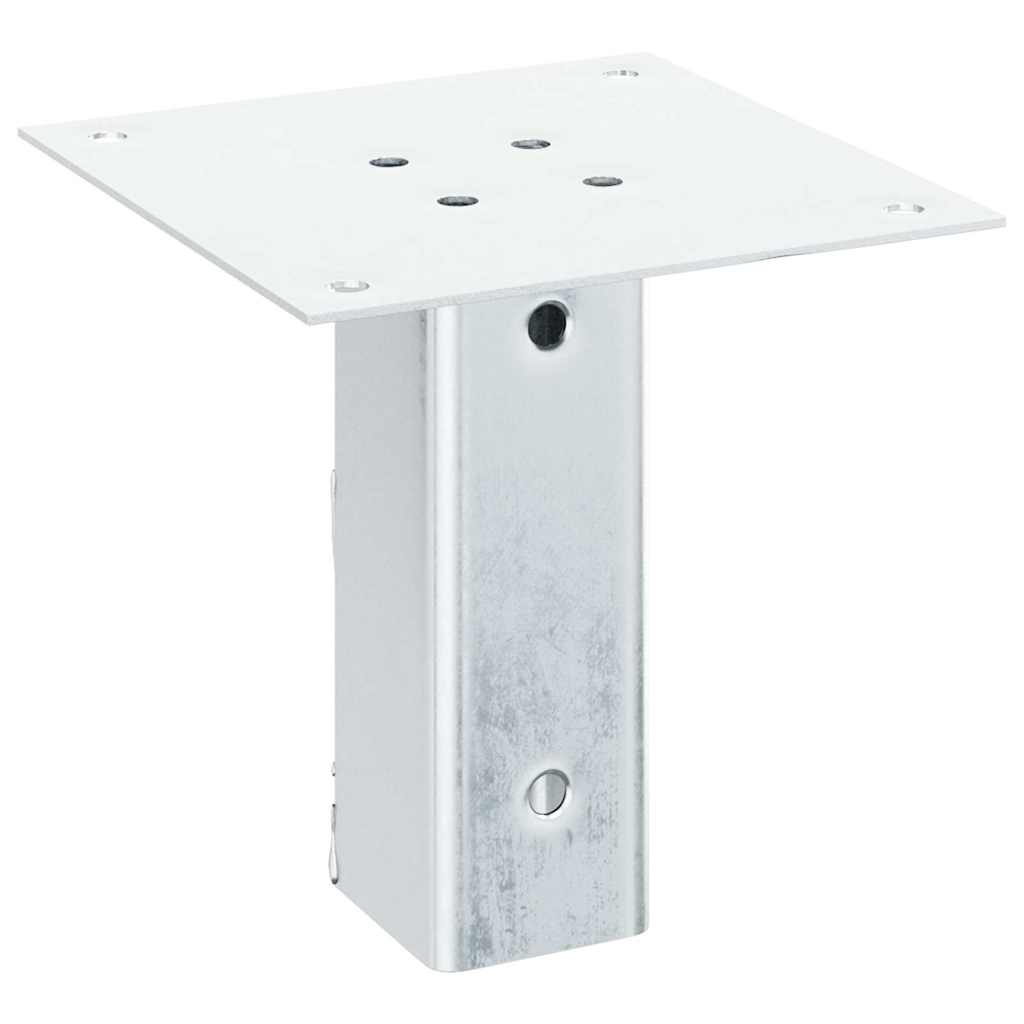 vidaXL Pfostenträger Quadratisch 4Stk. Silber 46x46mm Verzinkter Stahl