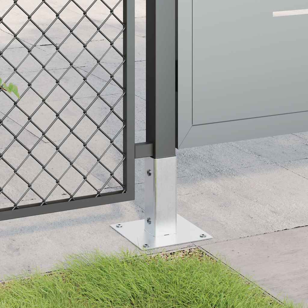 vidaXL Pfostenträger Quadratisch 12 Stk. Silber 46x46mm Stahl Verzinkt