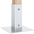 vidaXL Pfostenträger Quadratisch 12 Stk. Silber 46x46mm Stahl Verzinkt