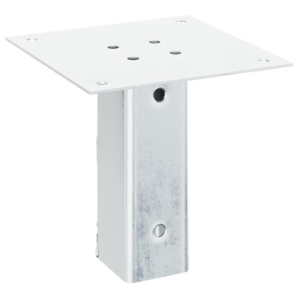 vidaXL Pfostenträger Quadratisch 12 Stk. Silber 46x46mm Stahl Verzinkt