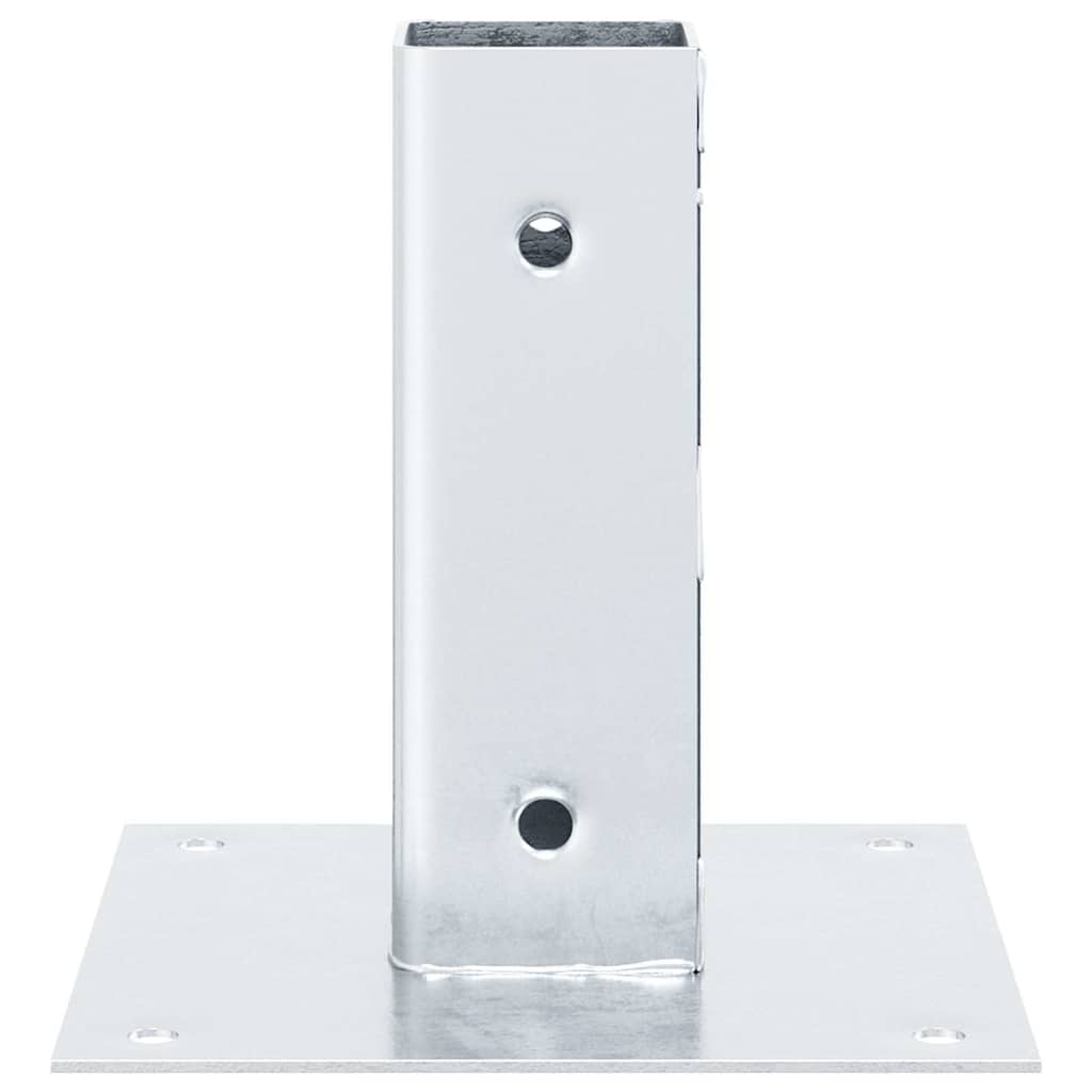 vidaXL Pfostenträger Quadratisch 12 Stk. Silber 46x46mm Stahl Verzinkt