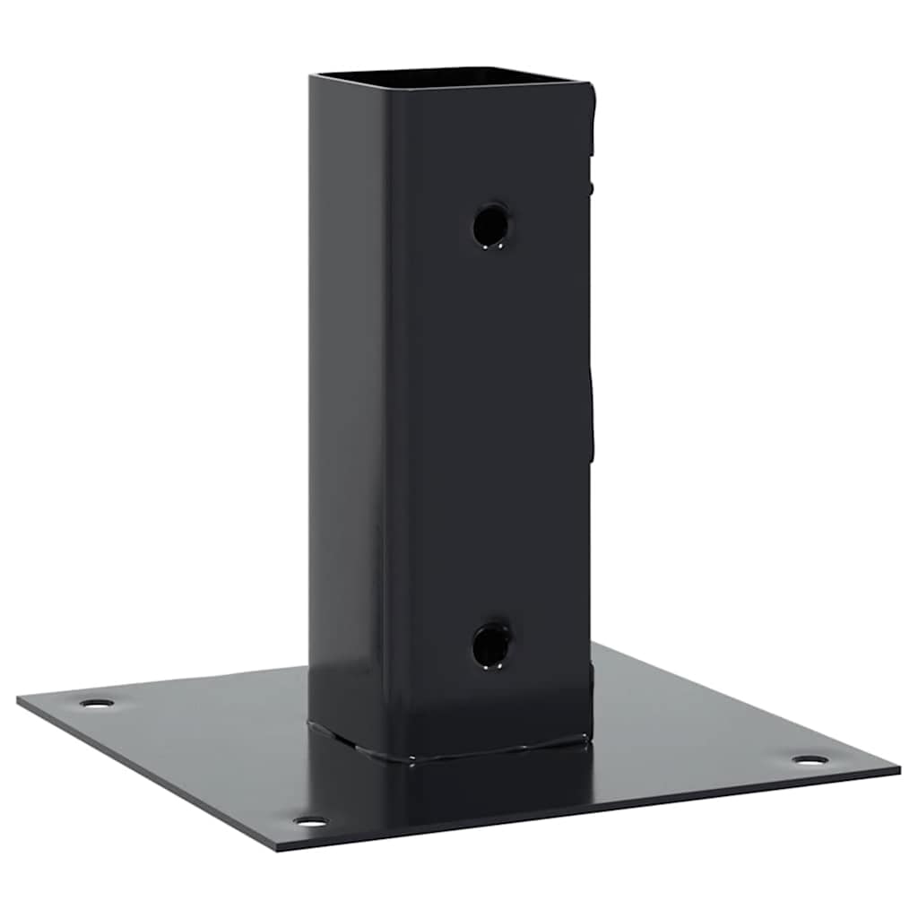 vidaXL Pfostenträger Quadrat 4 Stk. 46x46mm Pulverbeschichteter Stahl