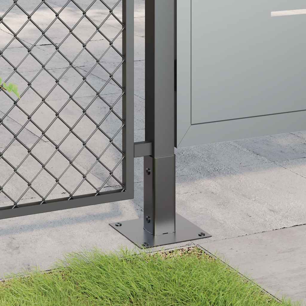 vidaXL Pfostenträger Quadrat 4 Stk. 46x46mm Pulverbeschichteter Stahl