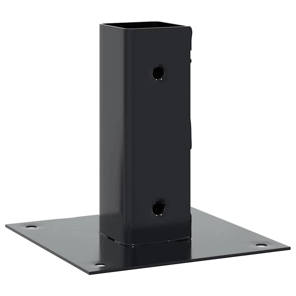 vidaXL Pfostenträger Quadrat 12 Stk. 46x46mm Pulverbeschichteter Stahl