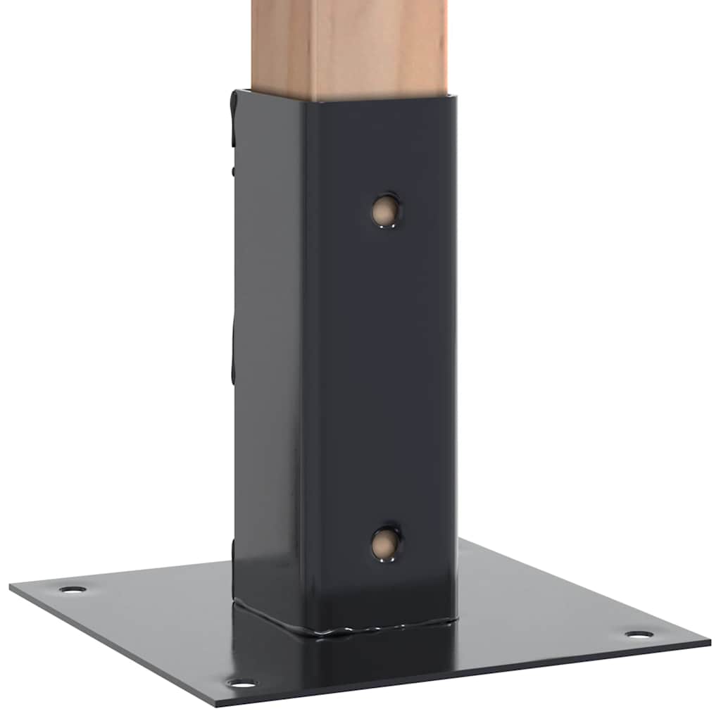 vidaXL Pfostenträger Quadrat 12 Stk. 46x46mm Pulverbeschichteter Stahl