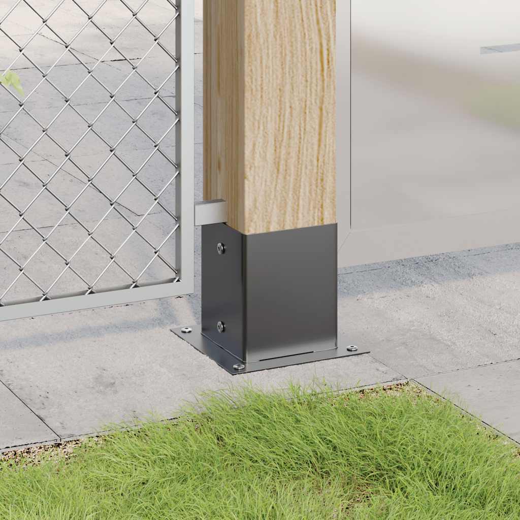 vidaXL Pfostenträger Quadrat 4 Stk. 101x101 mm Stahl Pulverbeschichtet