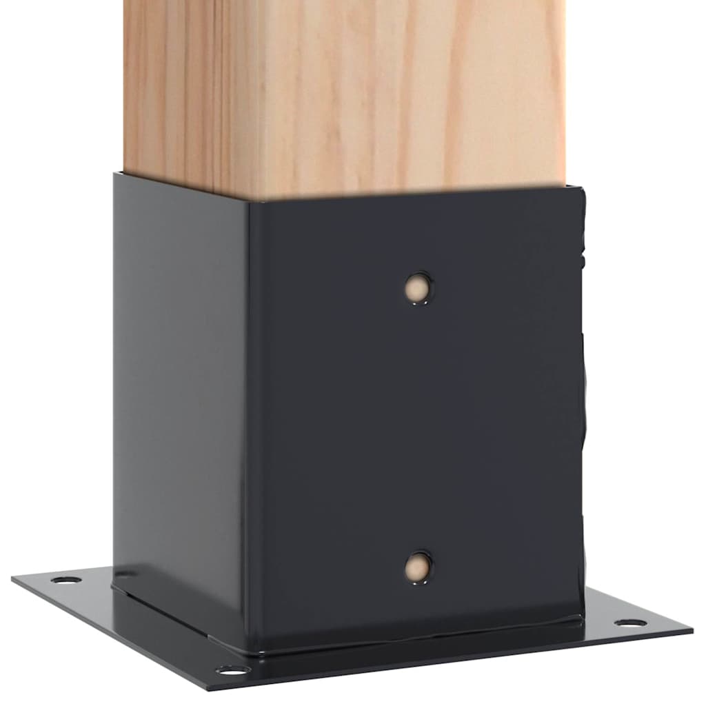 vidaXL Pfostenträger Quadrat 12 Stk. 101x101mm Stahl Pulverbeschichtet