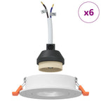 vidaXL Spotlight 6 pcs Weiß 9 x 9 x 2 cm Aluminium