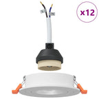 vidaXL Spotlight 12 pcs Weiß 9 x 9 x 2 cm Aluminium