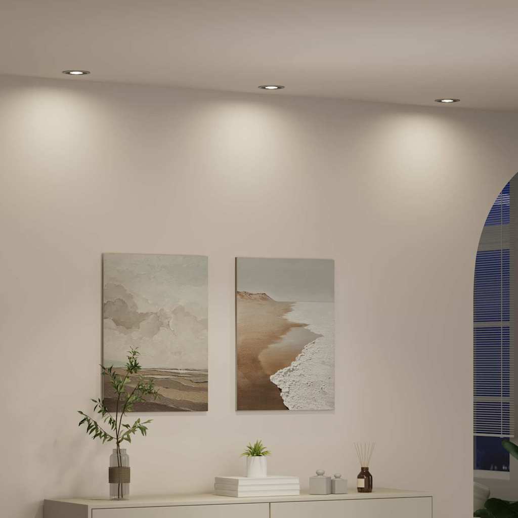 vidaXL Spotlight Silber 9 x 9 x 2 cm Aluminium
