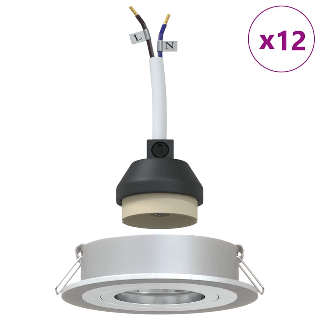 vidaXL Spotlight Silber 9 x 9 x 2 cm Aluminium