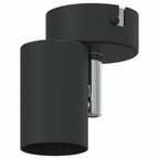 vidaXL Deckenstrahler mit Strahlern Schwarz 6,5 x 6 x 11,5 cm Metall