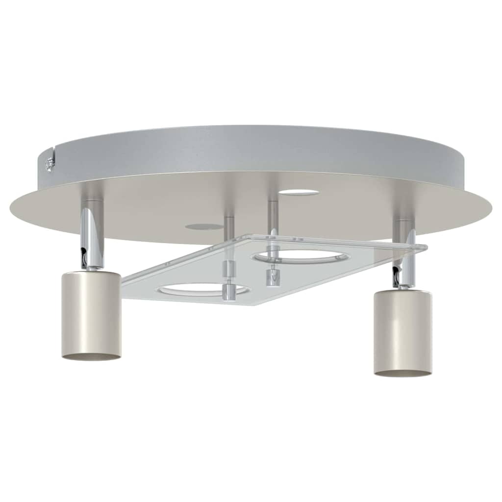 vidaXL Deckenstrahler Nickel 29 x 29 x 11 cm Stahl und Glas