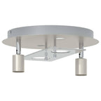 vidaXL Deckenstrahler Nickel 29 x 29 x 11 cm Stahl und Glas