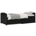 vidaXL Tagesbett mit 5 Schubladen ohne Matratze IRUN Schwarz 90x200cm