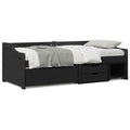 vidaXL Tagesbett mit 3 Schubladen ohne Matratze IRUN Schwarz 90x200cm