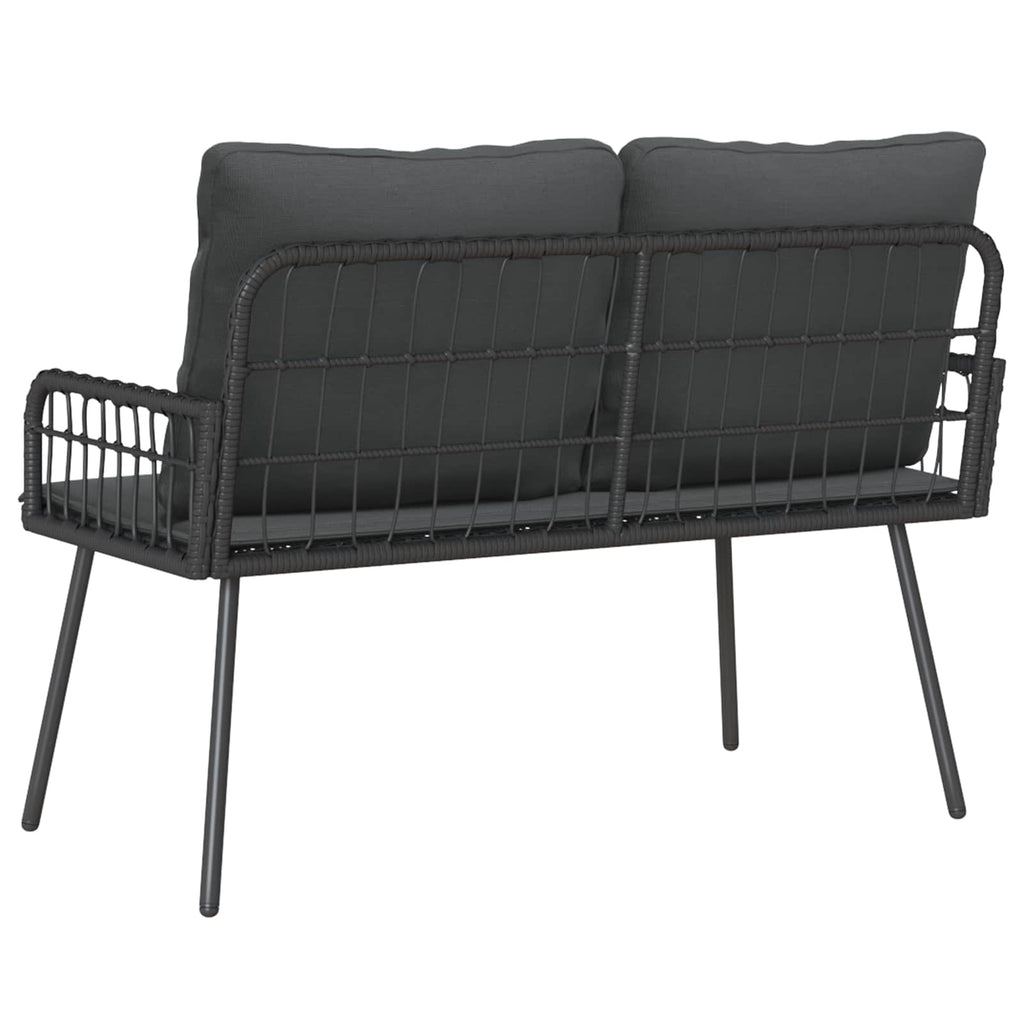 vidaXL Gartenbank mit Kissen Anthrazit 114 x 64 x 90cm Stahl