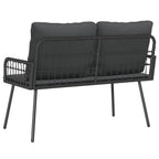 vidaXL Gartenbank mit Kissen Anthrazit 114 x 64 x 90cm Stahl