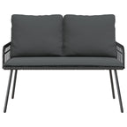 vidaXL Gartenbank mit Kissen Anthrazit 114 x 64 x 90cm Stahl