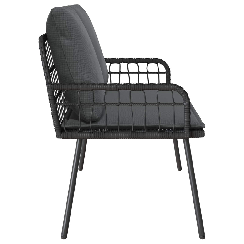 vidaXL Gartenbank mit Kissen Anthrazit 114 x 64 x 90cm Stahl