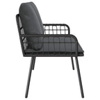 vidaXL Gartenbank mit Kissen Anthrazit 114 x 64 x 90cm Stahl
