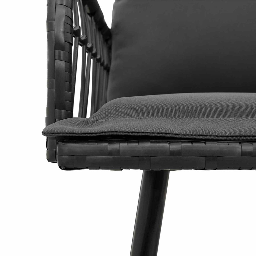 vidaXL Sofa mit Kissen Anthrazit 173 x 231 x 90cm Stahl