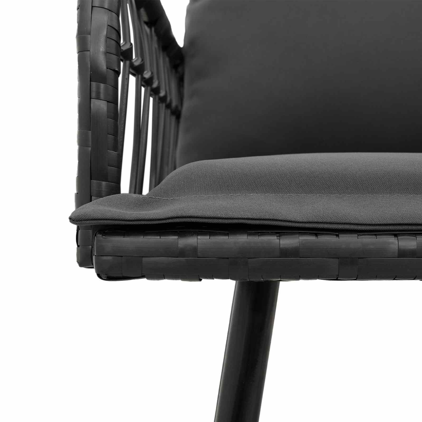 vidaXL Sofa mit Kissen Anthrazit 173 x 231 x 90cm Stahl
