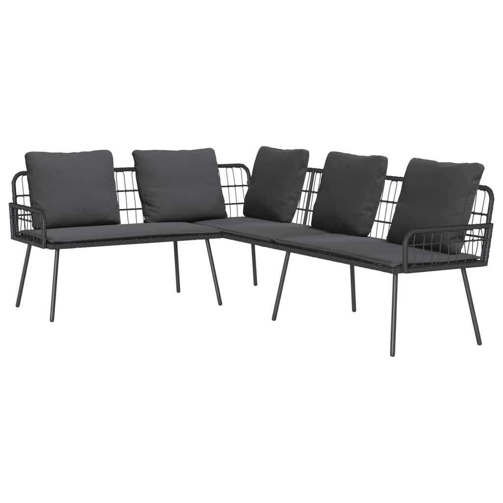 vidaXL Sofa mit Kissen Anthrazit 173 x 231 x 90cm Stahl