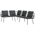 vidaXL Sofa mit Kissen Anthrazit 173 x 231 x 90cm Stahl