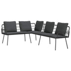 vidaXL Sofa mit Kissen Anthrazit 173 x 231 x 90cm Stahl