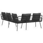 vidaXL Sofa mit Kissen Anthrazit 173 x 231 x 90cm Stahl