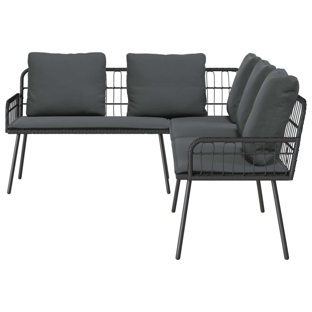 vidaXL Sofa mit Kissen Anthrazit 173 x 231 x 90cm Stahl