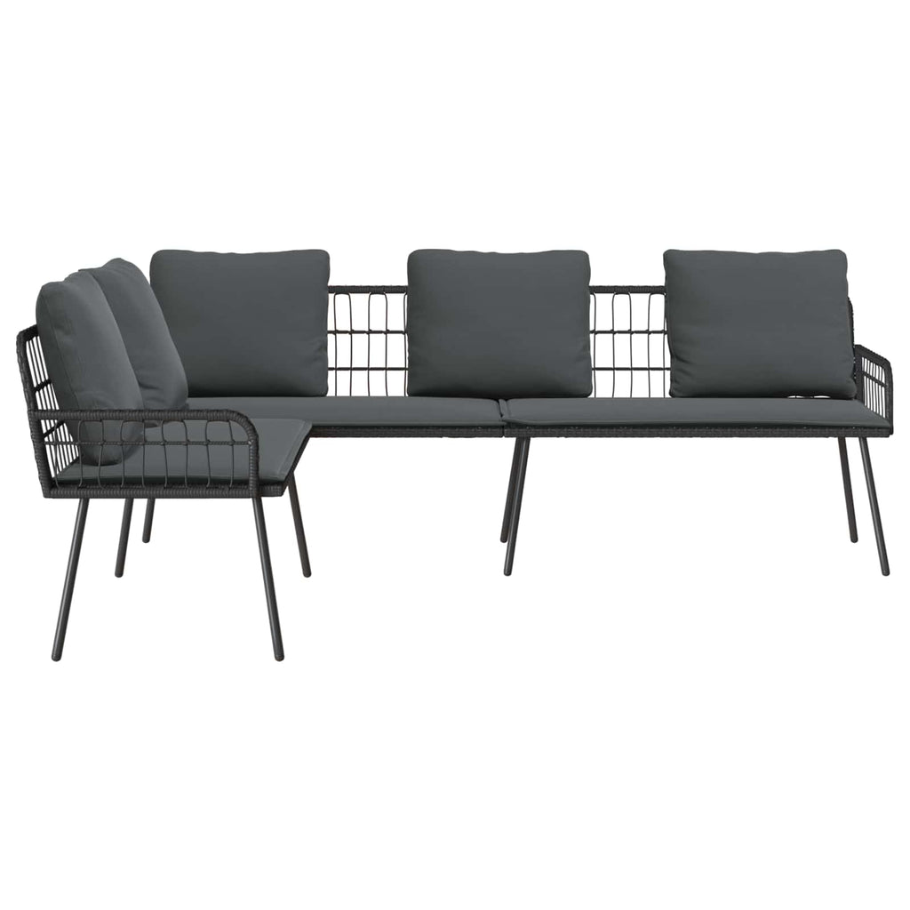 vidaXL Sofa mit Kissen Anthrazit 173 x 231 x 90cm Stahl