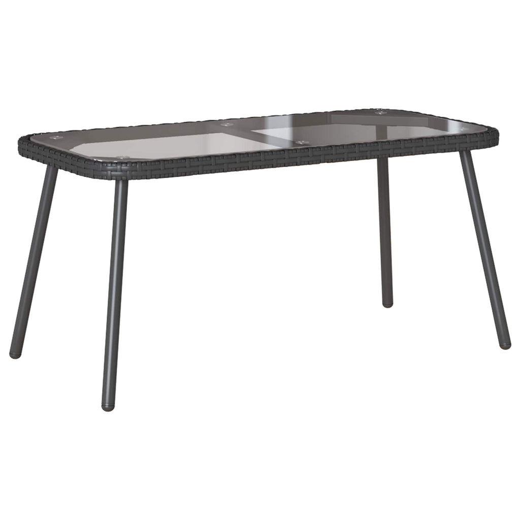 vidaXL Couchtisch Schwarz 90 x 45 x 43 cm Poly-Rattan