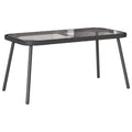 vidaXL Couchtisch Schwarz 90 x 45 x 43 cm Poly-Rattan