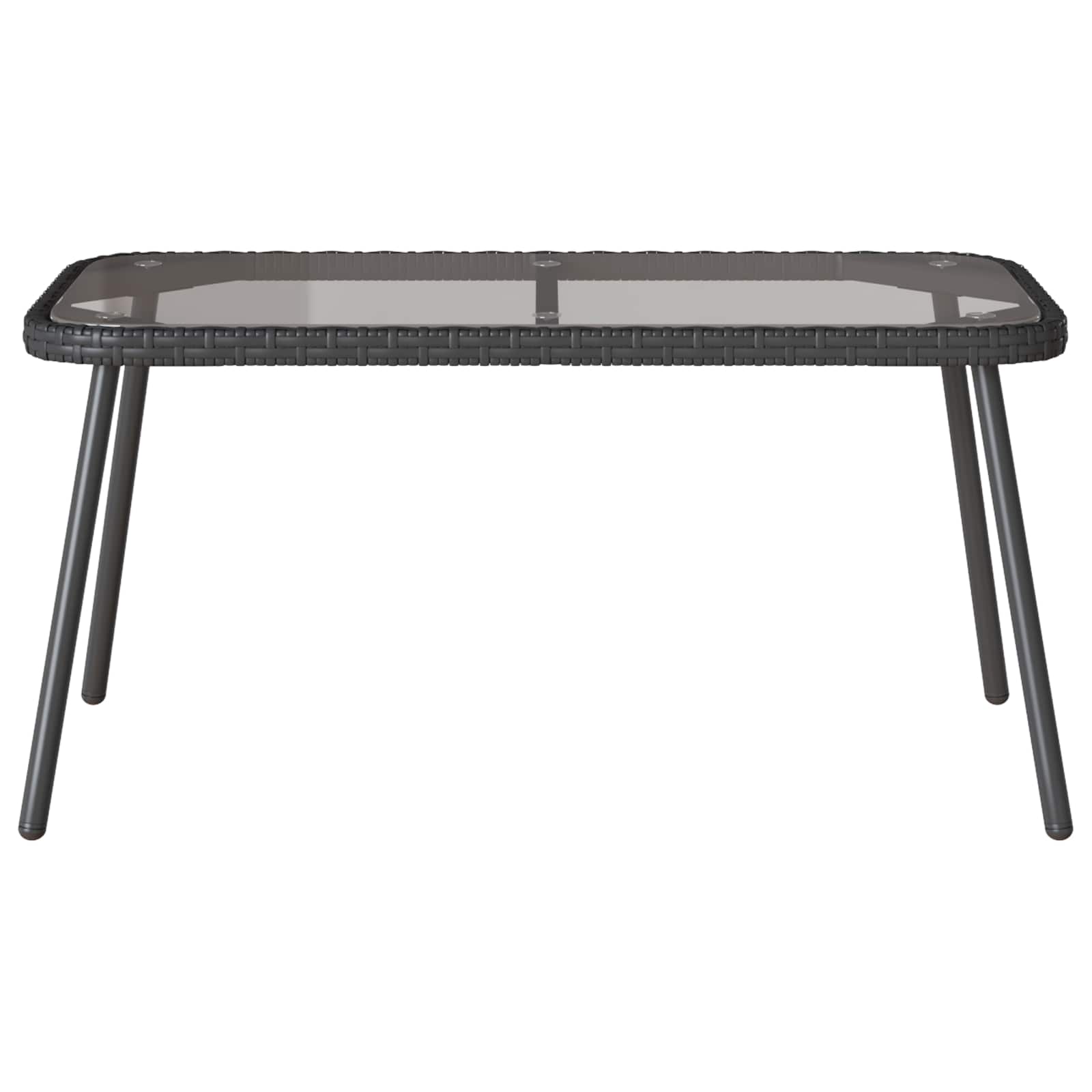 vidaXL Couchtisch Schwarz 90 x 45 x 43 cm Poly-Rattan