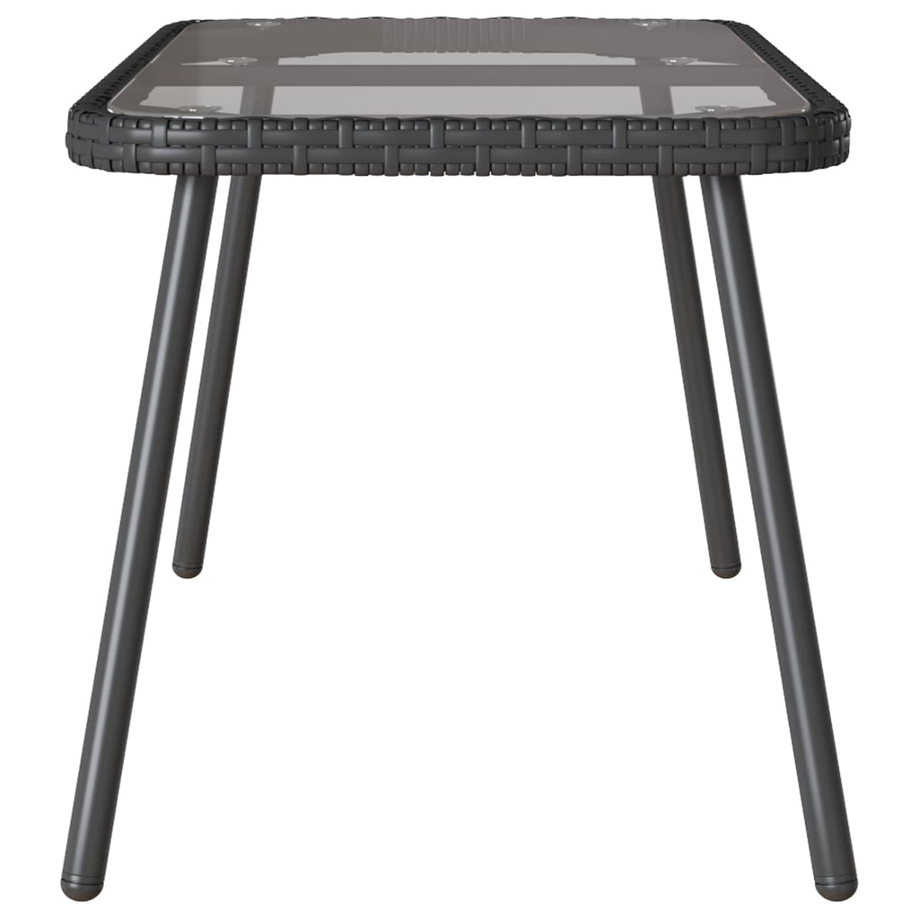 vidaXL Couchtisch Schwarz 90 x 45 x 43 cm Poly-Rattan
