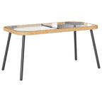 vidaXL Couchtisch Braun und Schwarz 90 x 45 x 43 cm Poly-Rattan