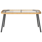 vidaXL Couchtisch Braun und Schwarz 90 x 45 x 43 cm Poly-Rattan