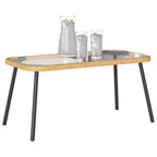vidaXL Couchtisch Braun und Schwarz 90 x 45 x 43 cm Poly-Rattan